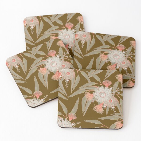 Item preview, Eucalyptus Autumn Blooms - Warm Orange and Brown Palette designed and sold by Sketchbook Designs.