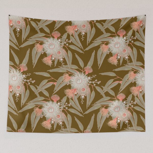 Item preview, Eucalyptus Autumn Blooms - Warm Orange and Brown Palette designed and sold by Sketchbook Designs.