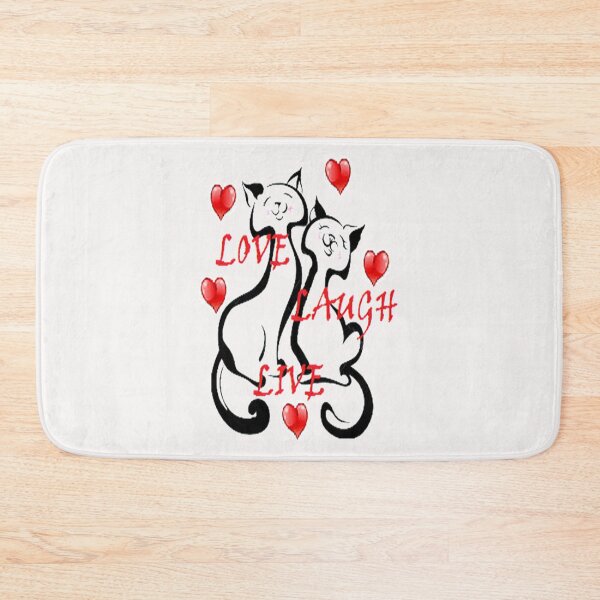 Item preview, Love, Laugh,Live,cute cat design, Design for a cat lover designed and sold by Adri Barnard.