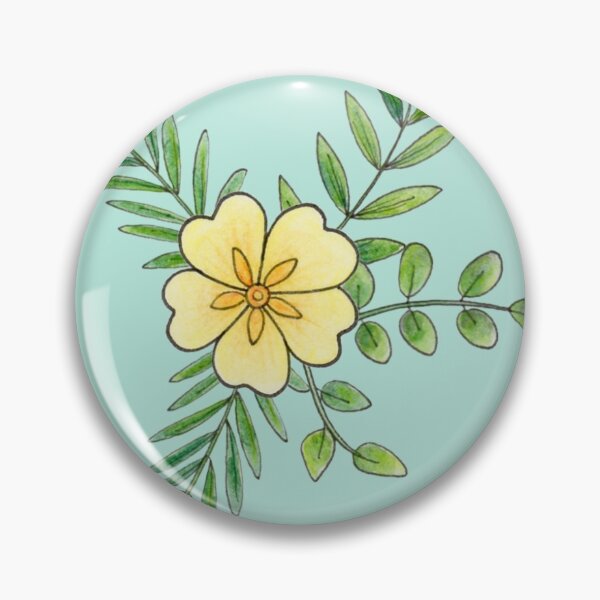 Item preview, Primroses on mint repeat pattern designed and sold by HazelFisher.