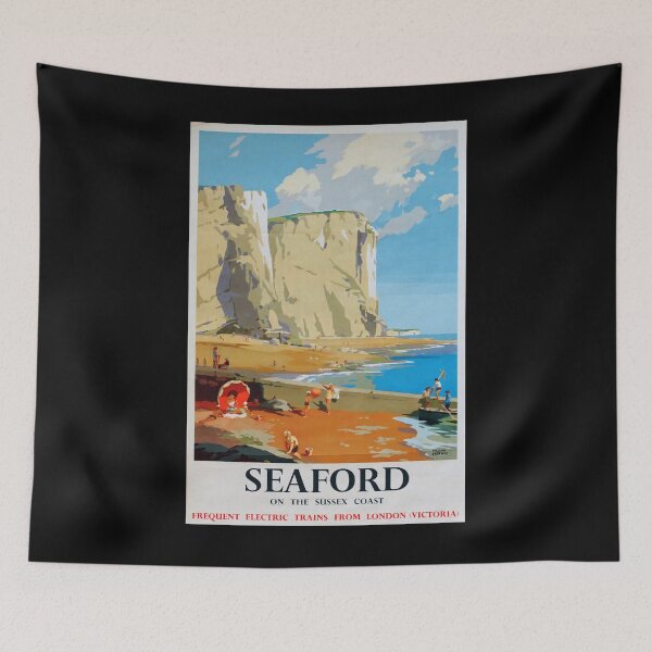 Item preview, Railway Poster Seaford designed and sold by stickart-marek.