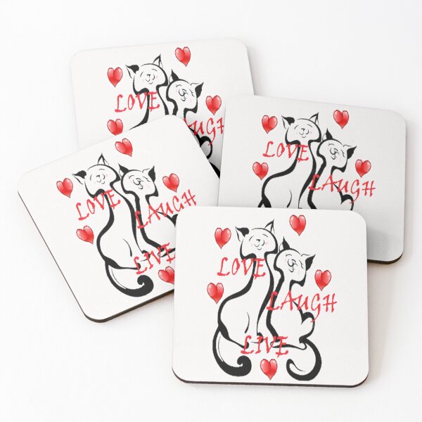 Item preview, Love, Laugh,Live,cute cat design, Design for a cat lover designed and sold by Adri Barnard.