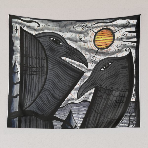 Item preview, Two Corvids Under the Sun dk_2020july29a designed and sold by ArtistDavidKing.