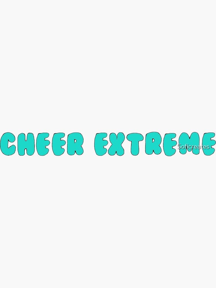 "Cheer Extreme Solid Color Gym Name" Sticker von Soficreates Redbubble