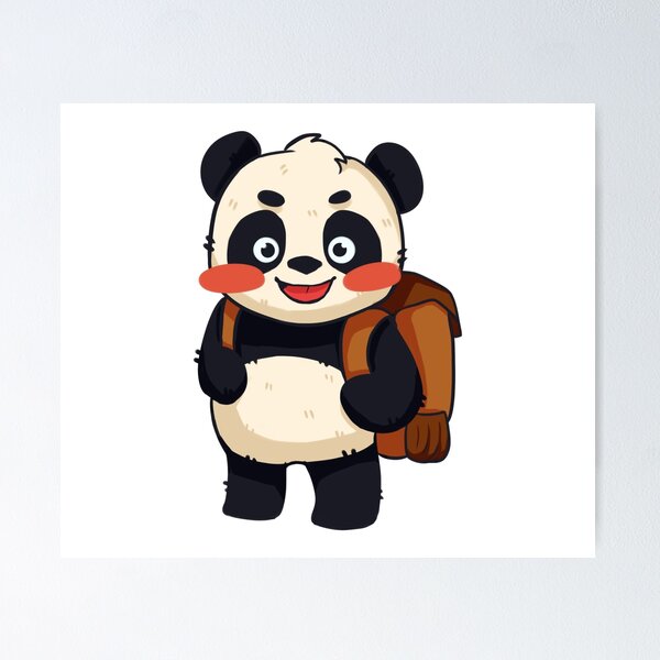 Item preview, Panda regreso a la escuela designed and sold by FuzzyCastle.