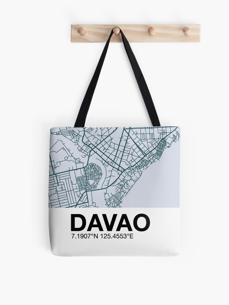 Davao City Map- Bughaw Tote Bag