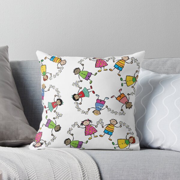 Item preview, Cartoon Happy Friends In A Circle Holding Daisies designed and sold by fatfatin.