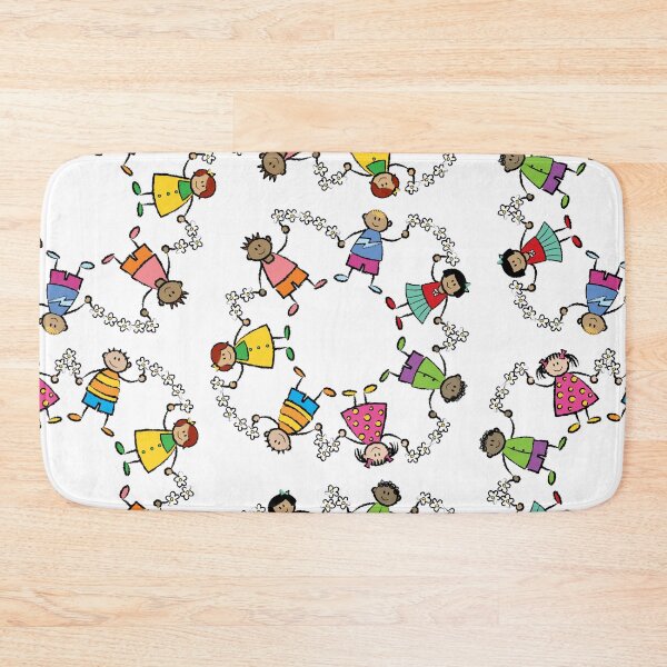 Item preview, Cartoon Happy Friends In A Circle Holding Daisies designed and sold by fatfatin.