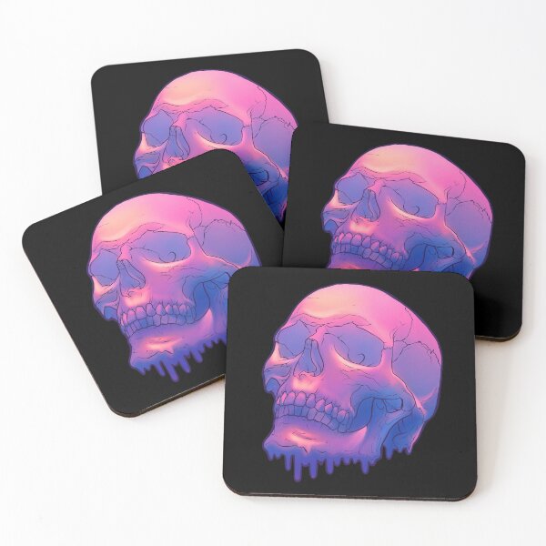 Item preview, Trippy Rad Melting Skull (Sunset Ombré) designed and sold by illhustration.