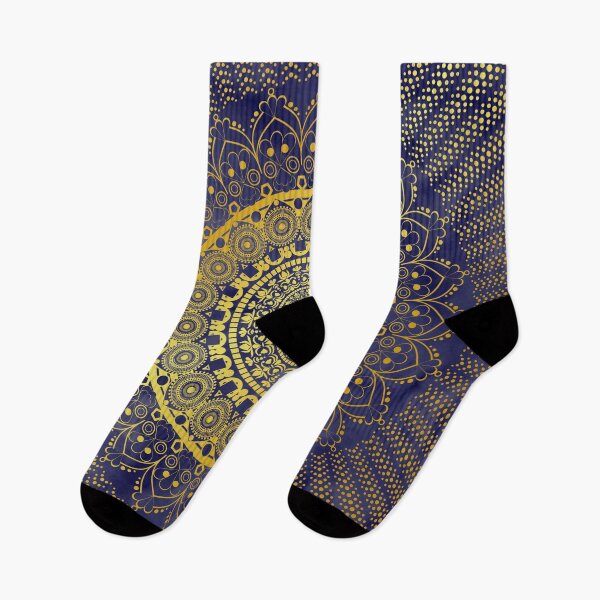 Item preview, Mandala blue gold marbled designed and sold by ChrissiCreation.