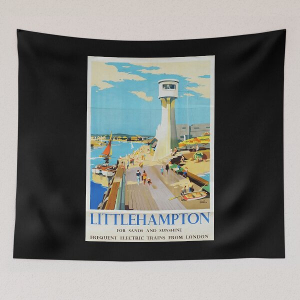 Item preview, Railway Poster Littlehampton designed and sold by stickart-marek.