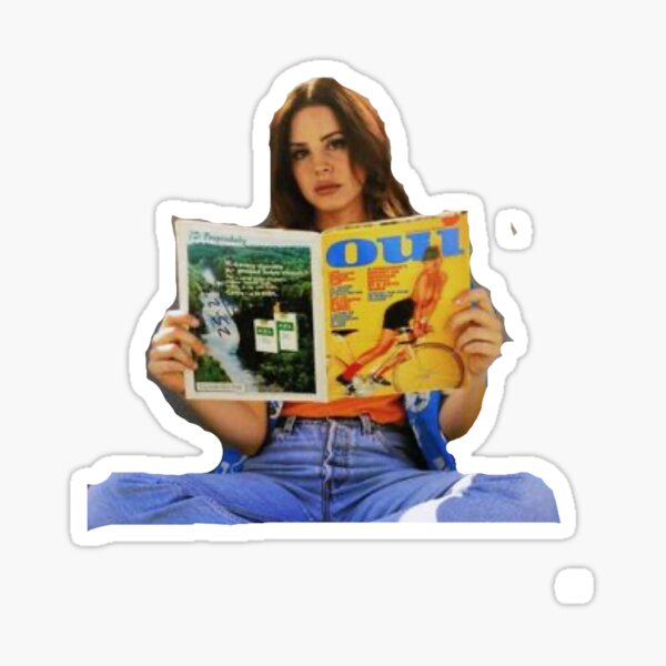 Lana dark ray reading oui magazine Sticker