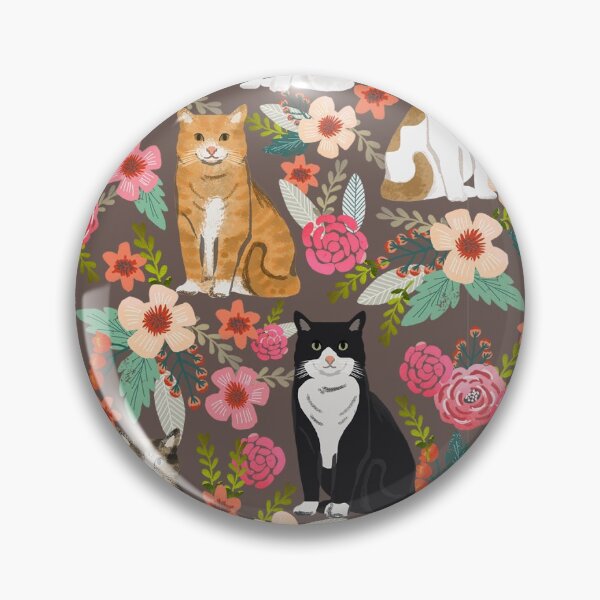 Artikelvorschau, Copy of Cat Florals - cat lady, cat pattern, floral, florals, cute cat, pet, cats, cat lady entworfen und verkauft von PetFriendly.