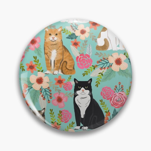 Item preview, Cat Florals - cat lady, cat pattern, floral, florals, cute cat, pet, cats, cat lady designed and sold by PetFriendly.
