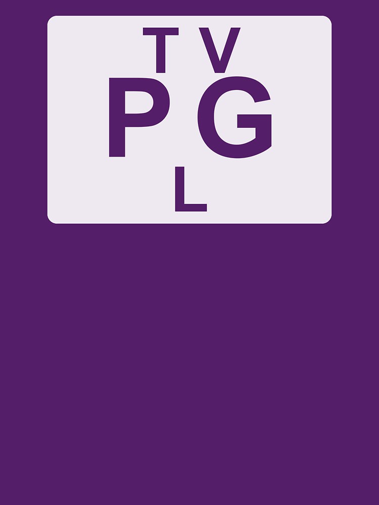 "TV PG L (United States) white" Tshirt by bittercreek Redbubble