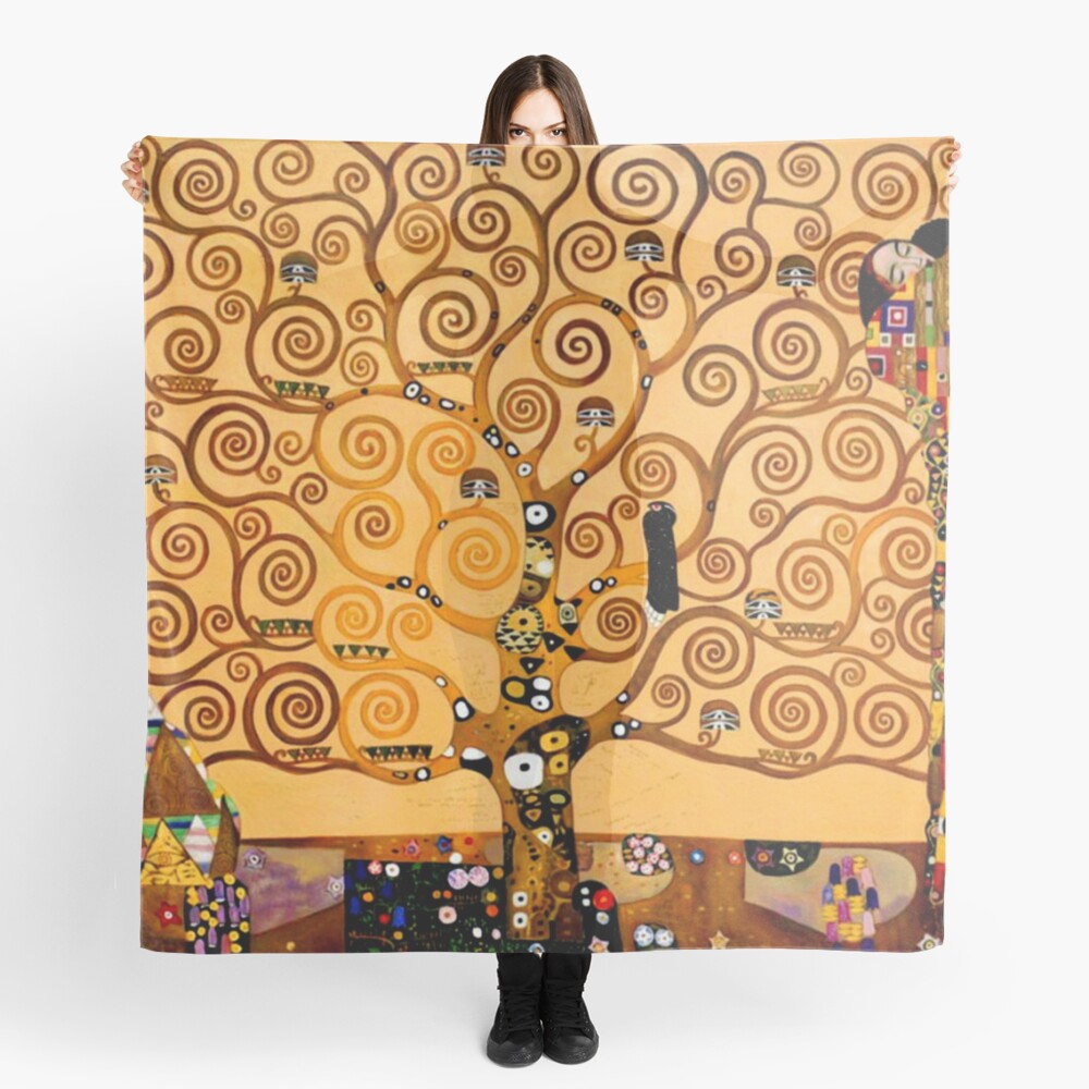 Tree of Life by Gustav Klimt Fine Art Scarf