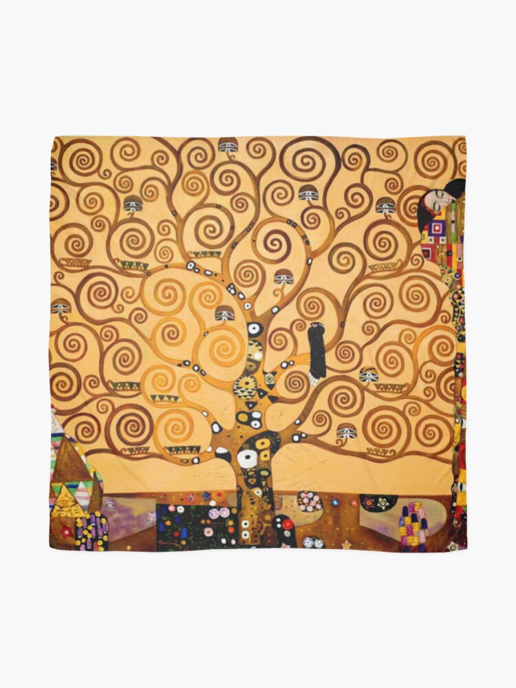Thumbnail 2 of 3, Scarf, Tree of Life by Gustav Klimt Fine Art designed and sold by GalleryGreats.