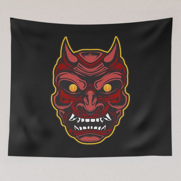 Item preview, Red Japanses Oni Mask designed and sold by norvicz.