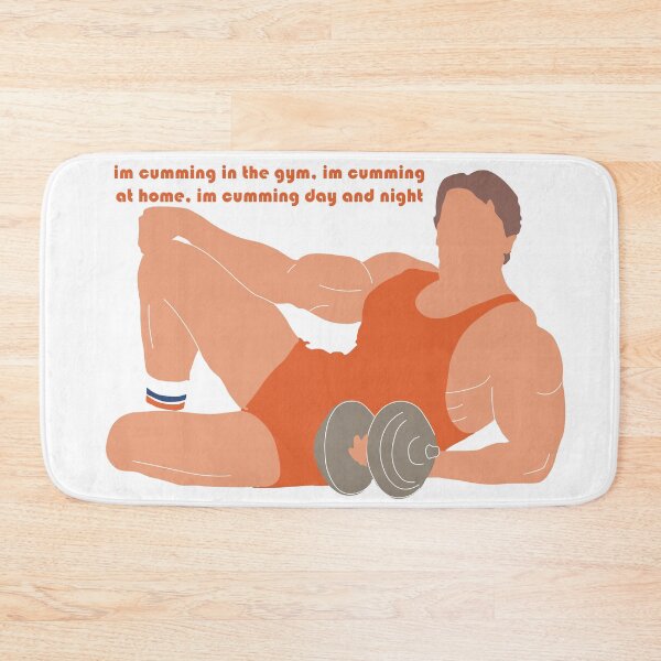 Item preview, 'im cumming in the gym, im cumming day and night' pumping iron bodybuilding meme  designed and sold by cnon626.