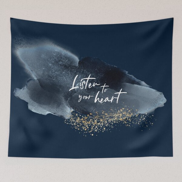 Item preview, Listen to your heart, positive affirmation quote, motivational saying, self love designed and sold by PinkLotusArt.