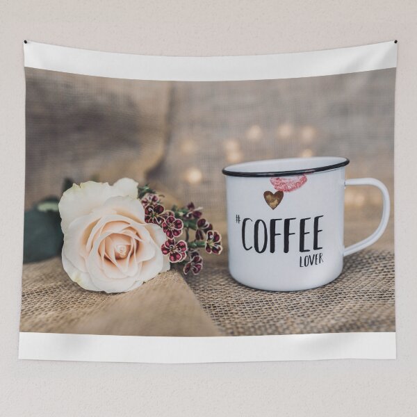 Aperçu de l'œuvre Amateur de café avec une jolie fleur créée et vendue par Divyata.