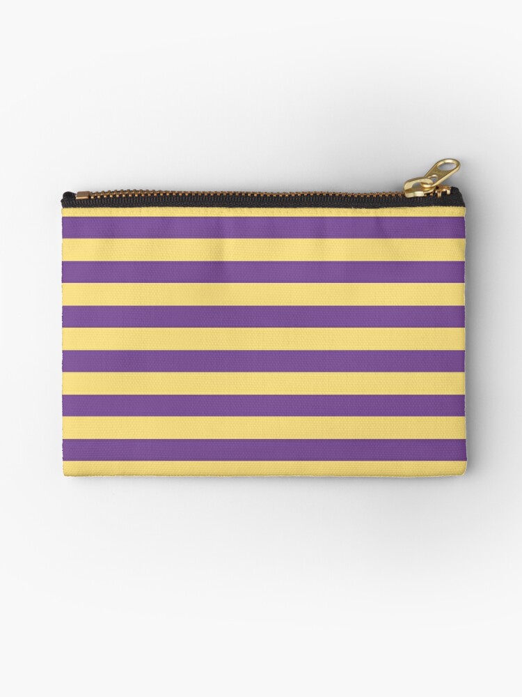yellow purple stripes Zipper Pouch for Sale by ZiphGames