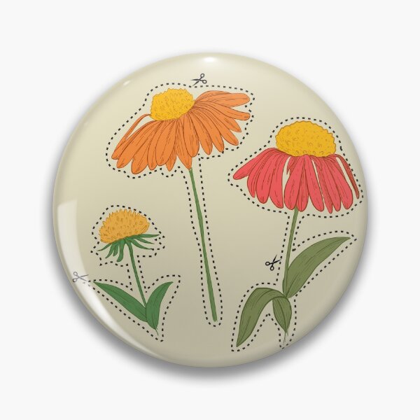 Item preview, Wild Flower Cut Out Vintage Shapes designed and sold by Wanderwhimco.