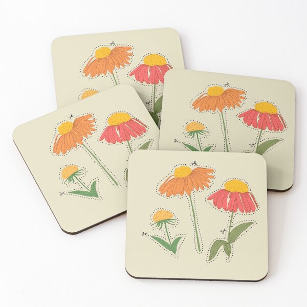 Item preview, Wild Flower Cut Out Vintage Shapes designed and sold by Wanderwhimco.