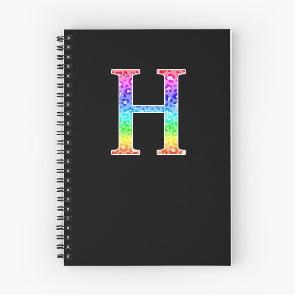 Item preview, The Letter Eta - Monogram in Rainbow Leopard Print designed and sold by Bumblefuzzies.