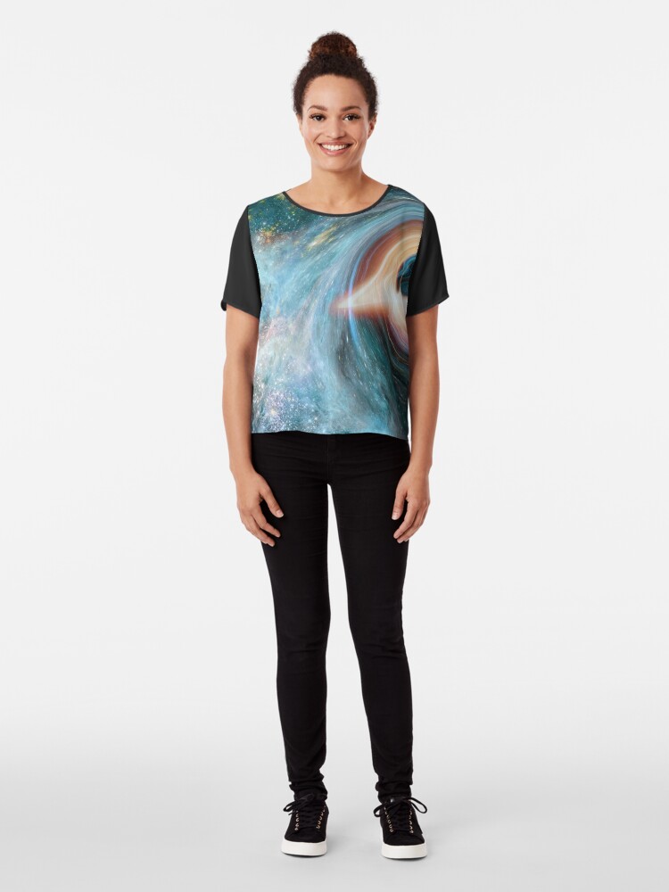 Alternate view of Black Hole, Spacetime, Gravity Chiffon Top