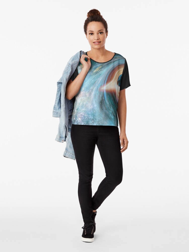 Alternate view of Black Hole, Spacetime, Gravity Chiffon Top