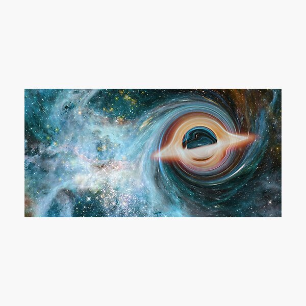 Black Hole, Spacetime, Gravity  Photographic Print