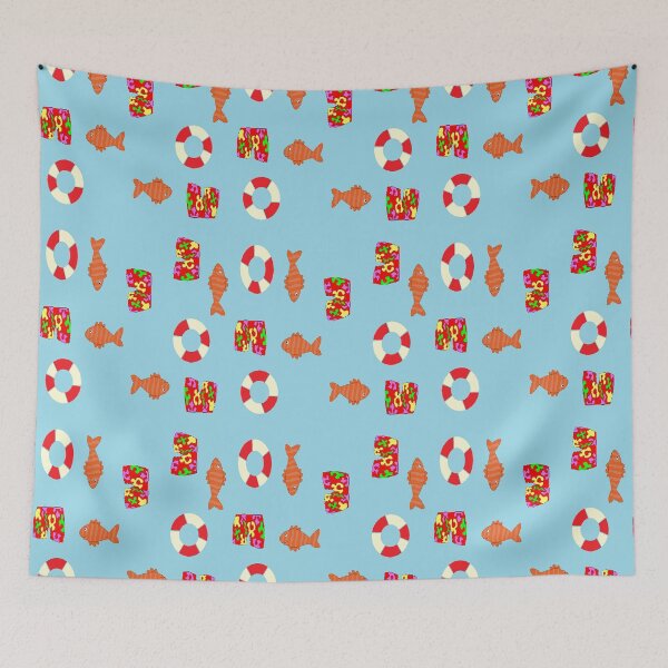 Item preview, Swimming gear blue pattern designed and sold by tetibright.
