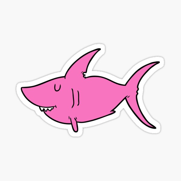 Strawberry Shark Stickers | Redbubble