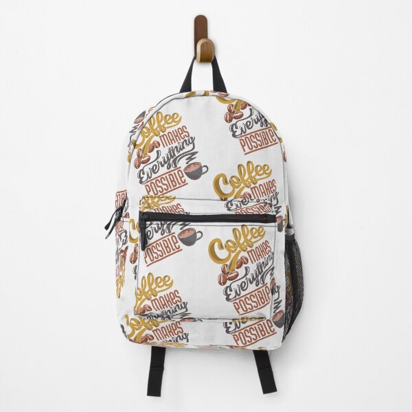 Item preview, Coffee makes everything possible white pattern designed and sold by coffeeapparel.
