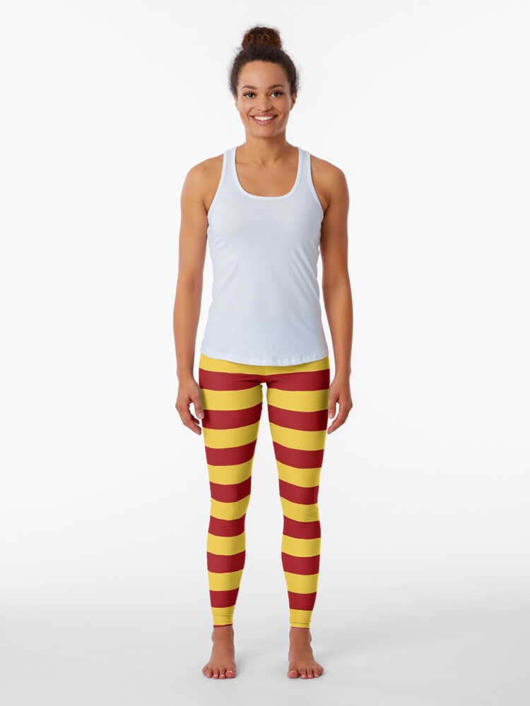 yellow red stripes | Leggings