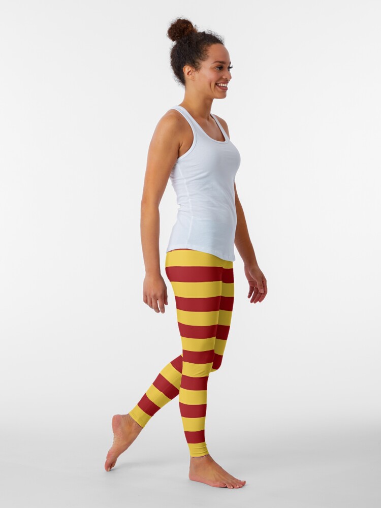 Women's Red Striped Leggings & Tights