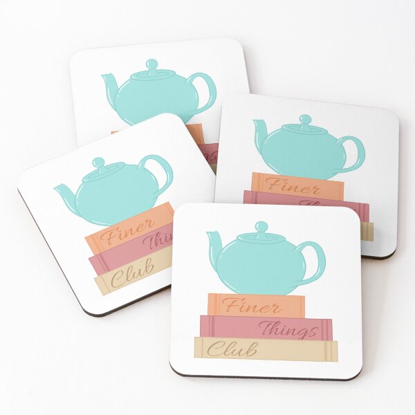 Item preview, 'Finer Things Club' - Books and Teapot designed and sold by Ellie Canhoto.