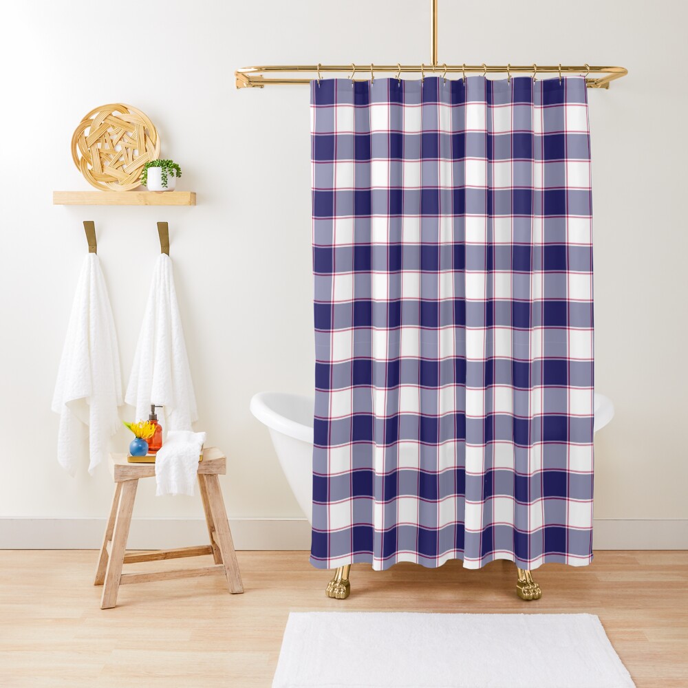 "Red, White And Blue Plaid" Shower Curtain for Sale by vibesofcolor
