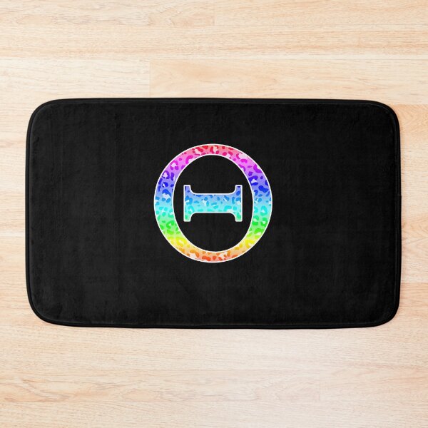 Item preview, The Letter Theta - Monogram in Rainbow Leopard Print designed and sold by Bumblefuzzies.