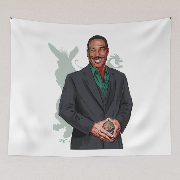 Item preview, Eddie Murphy - Una ilustración de Paul Cemmick designed and sold by TIGERDAVER.