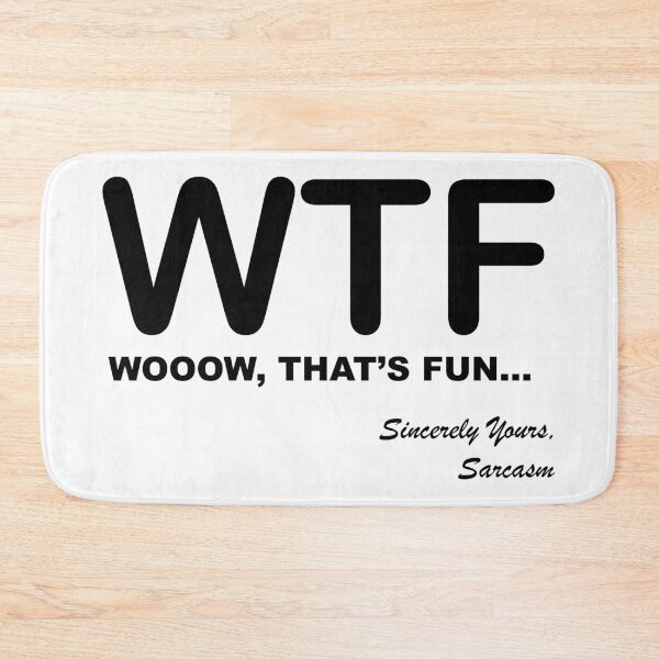 Item preview, WTF WOOOW That's Fun Humorous, Sarcastic Quotes and Sayings Text Acronyms designed and sold by ColorMeHappy123.