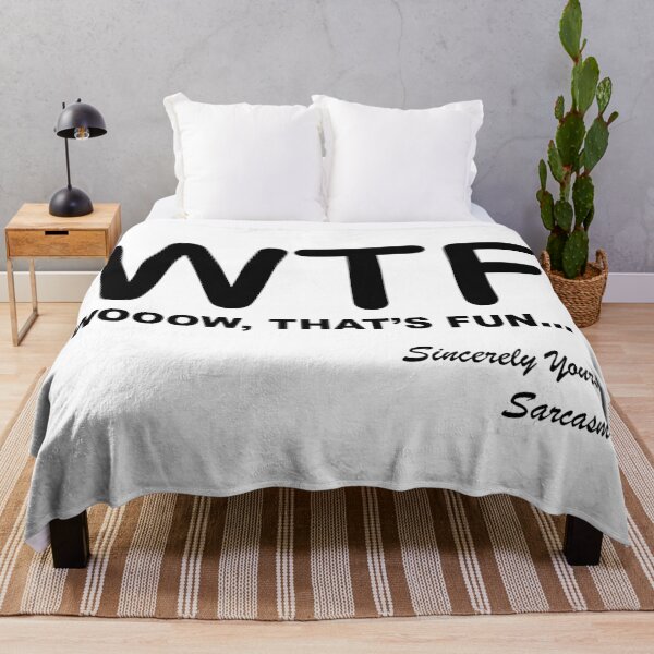 Item preview, WTF WOOOW That's Fun Humorous, Sarcastic Quotes and Sayings Text Acronyms designed and sold by ColorMeHappy123.