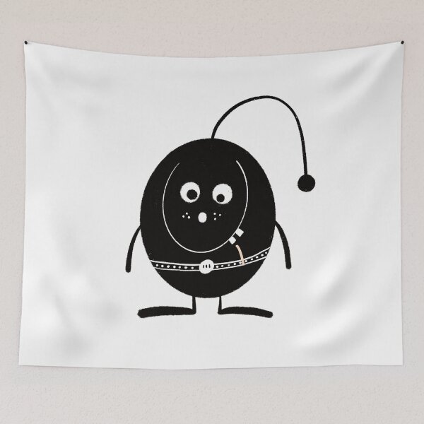 Item preview, Funny black and white creature nr8 designed and sold by KateCrafts.