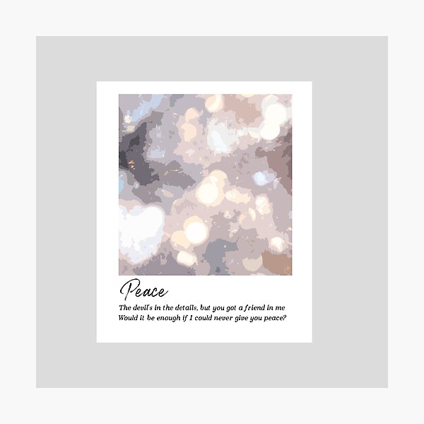 Peace - Taylor Swift Photographic Print