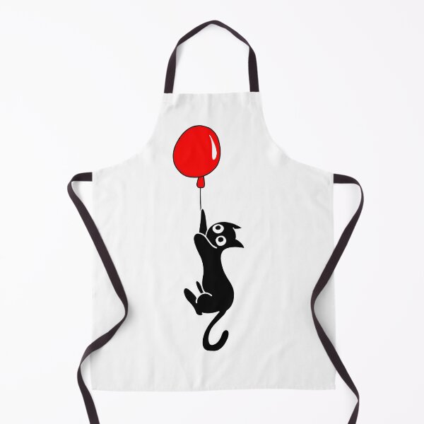 Item preview, Black Cat Hanging on Red Balloon designed and sold by palaco210.