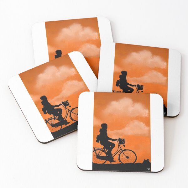 Item preview, Hinata Riding his Bike at Sunrise/Sunset designed and sold by Prachis-Corner.