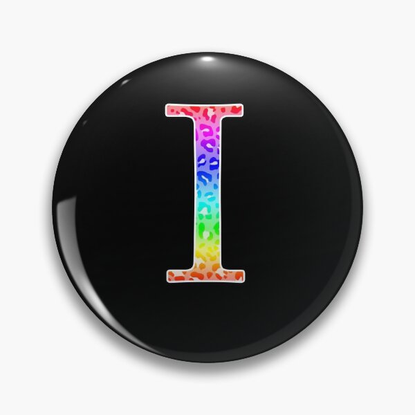 Item preview, The Letter Iota - Monogram in Rainbow Leopard Print designed and sold by Bumblefuzzies.