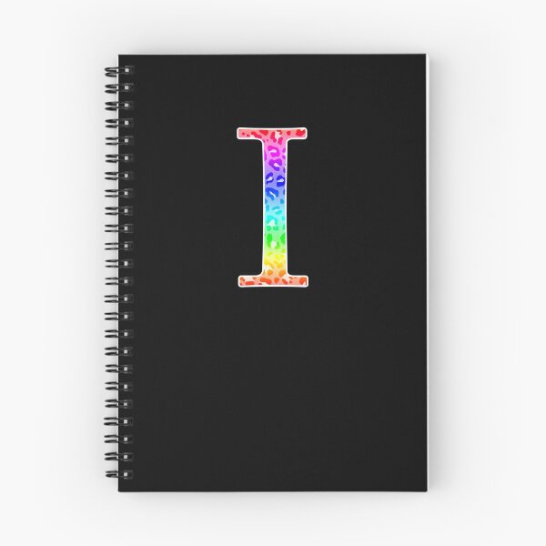 Item preview, The Letter Iota - Monogram in Rainbow Leopard Print designed and sold by Bumblefuzzies.