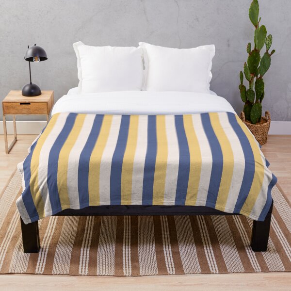 Item preview, blue yellow stripes - striped designed and sold by ZiphGames.